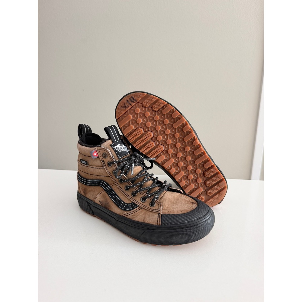 Vans Sk8-Hi MTE-2 Mens 7 Womens 8.5 Brown Suede Waterproof Winter Boots